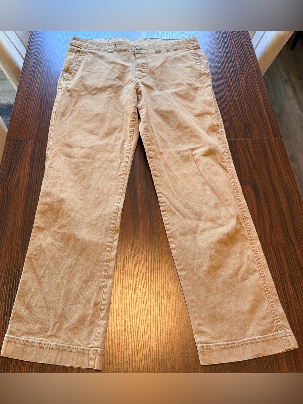 Columbia Mens Tan Canvas Utility Outdoor Pants Side Pocket Regular Fit 36x32